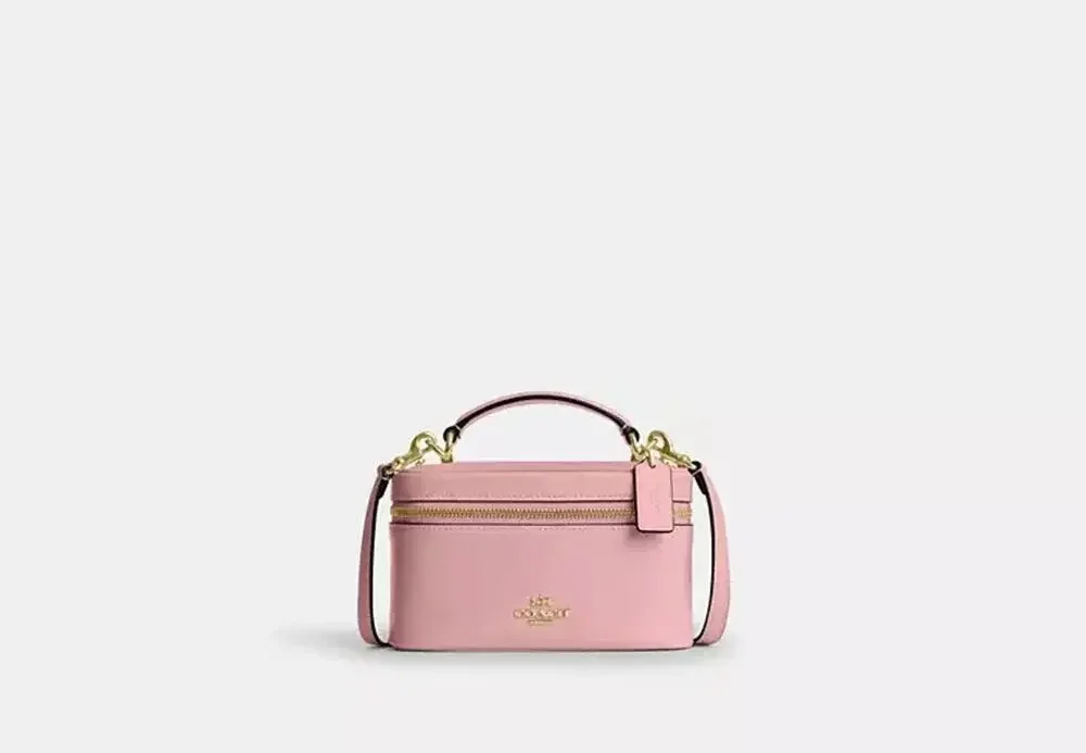 B5-014 Coach Rainer Crossbody Bag 18 In Leather/Gold/Soft Pink CEO24 NWT